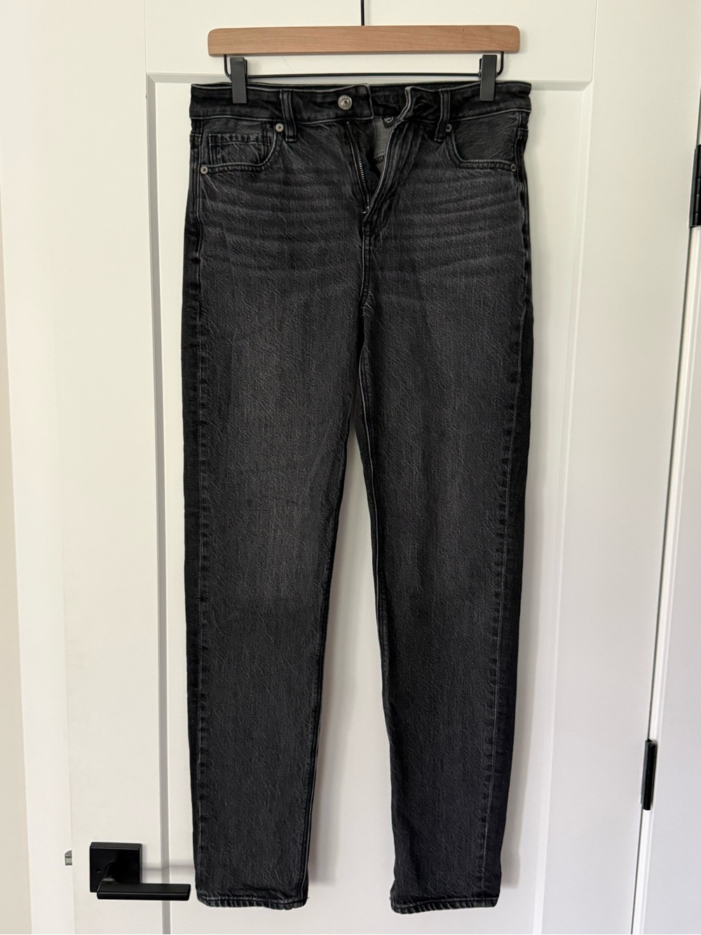 American Eagle Outfitters Black High-Rise Slim Jeans 4L